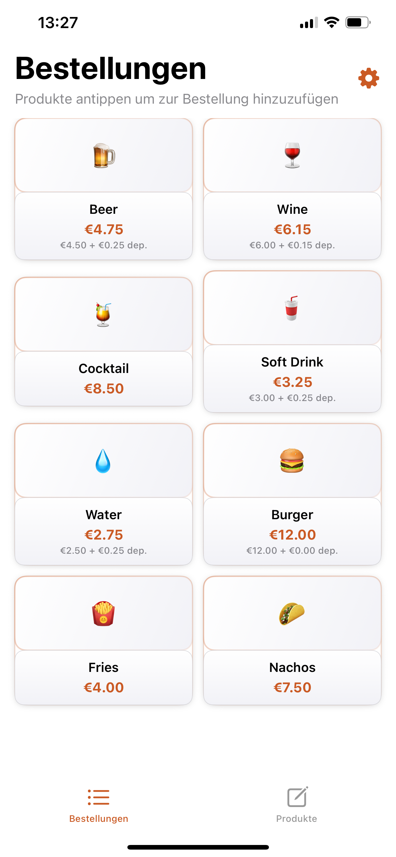 Screenshot von BarMate